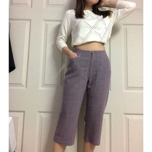 Pink & Grey Vintage Capris
